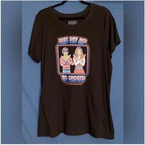 Just Say No To Sports Retro Graphic T-Shirt Swith Retro Print! Woman’s Small